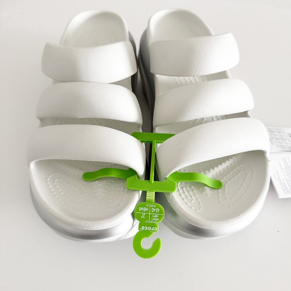 NEW UGGS Mega Crush Metallic Triple Strap Platform Sandals Size Women's 11 - Picture 4 of 7
